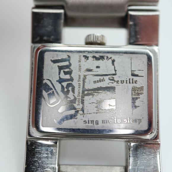 Vestal Seville Silver Tone Watch 27mm Rectangle Dial Stainless Steel New Battery main image 2